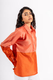 Beanie Shirt Two Tone Orange & Pink
