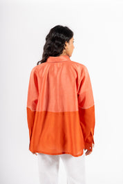 Beanie Shirt Two Tone Orange & Pink