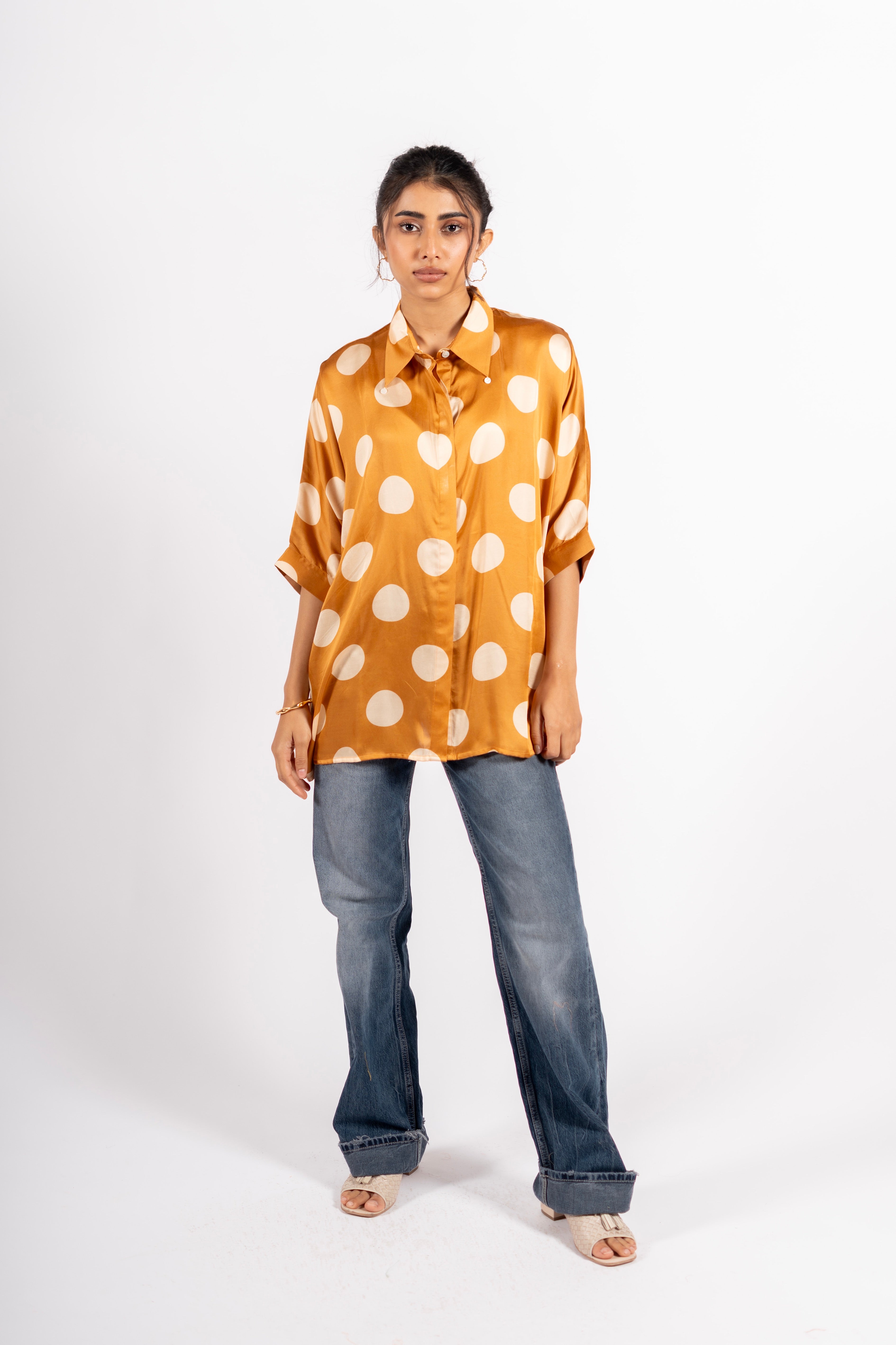 Moondust Shirt Polka Mustard