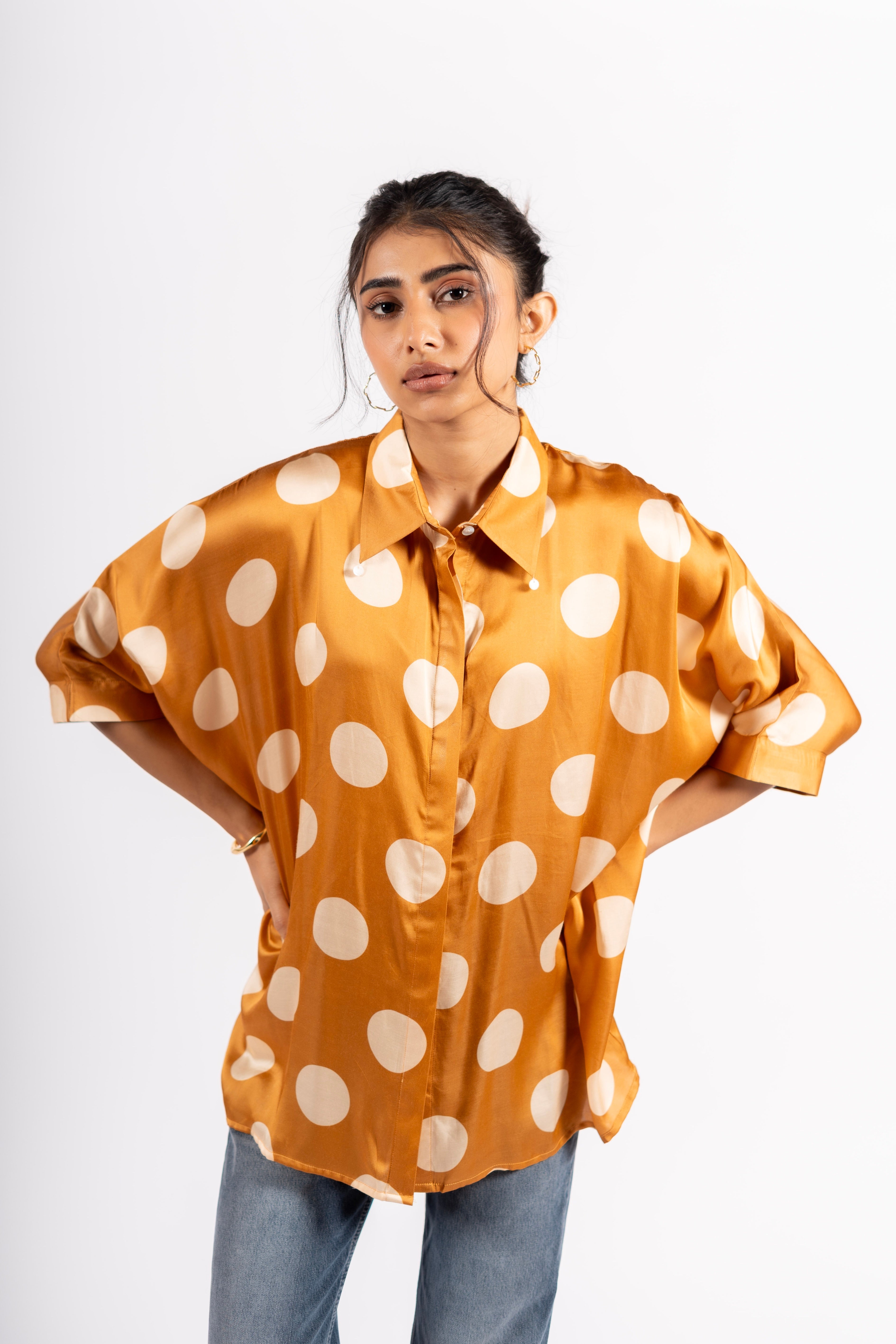 Moondust Shirt Polka Mustard