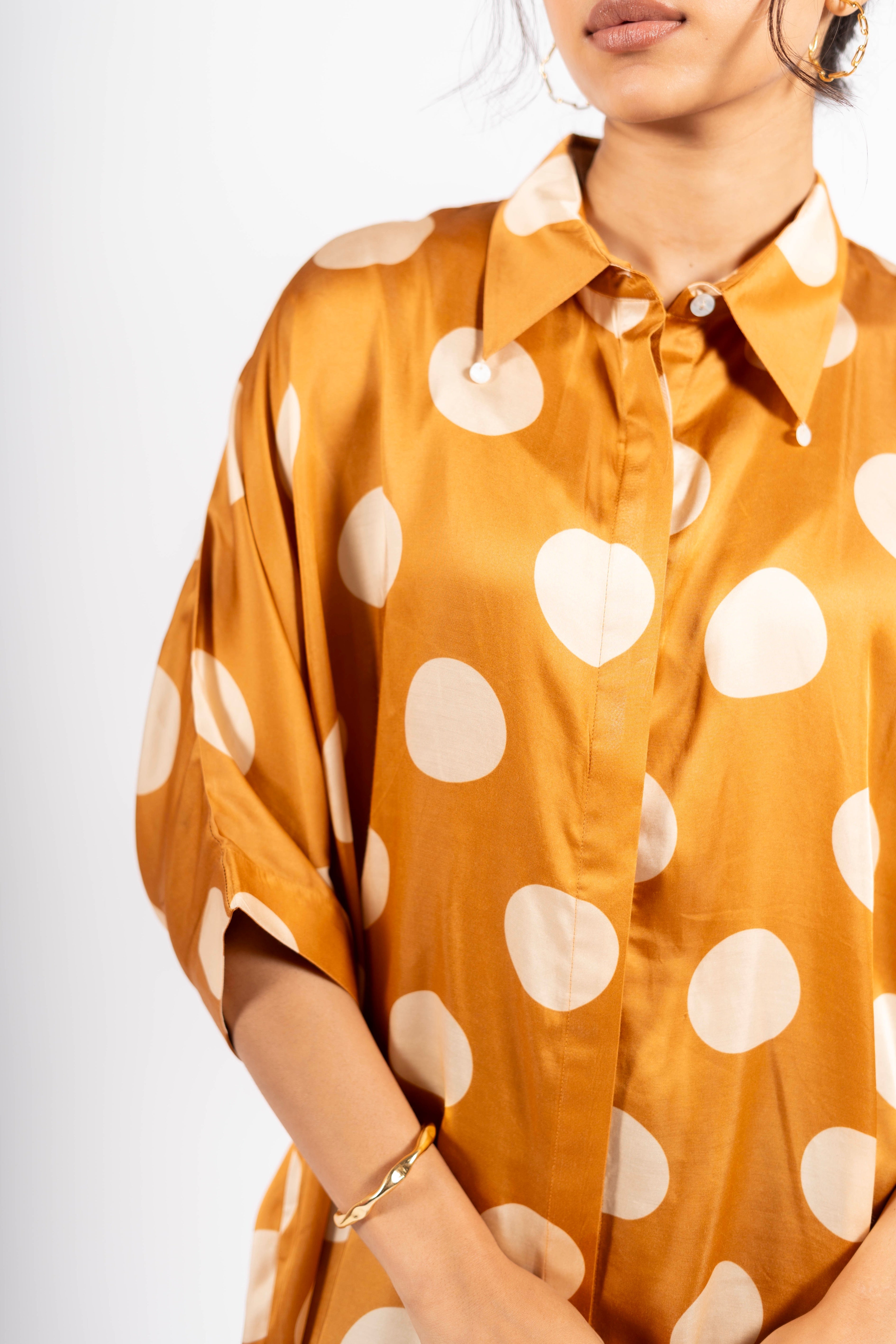 Moondust Shirt Polka Mustard