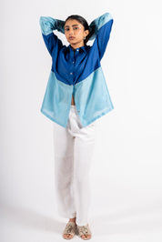 Beanie Shirt Two Tone Blue