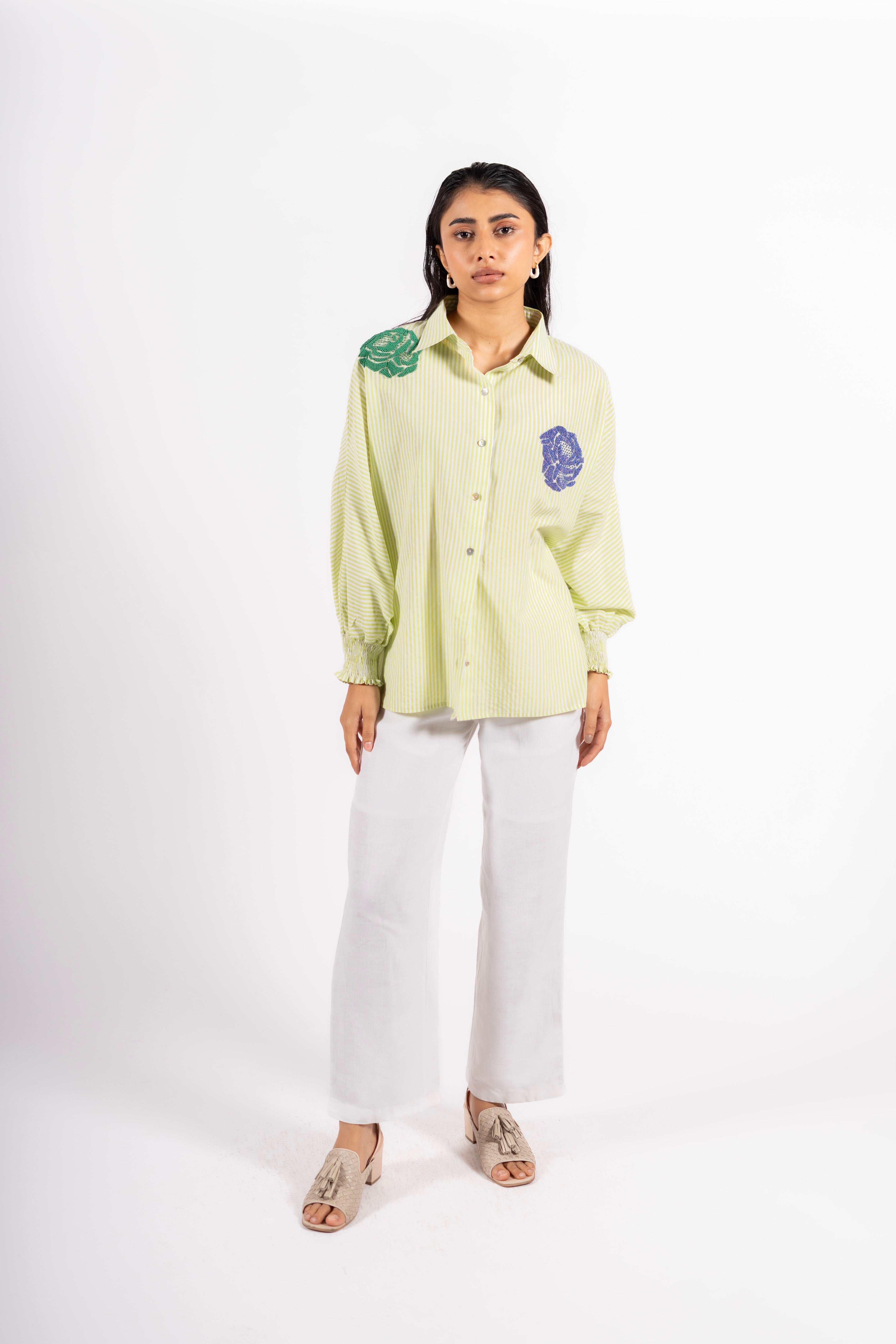 Lily Shirt Green Checks