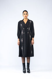 Hand Embroidered Trench Coat Dress