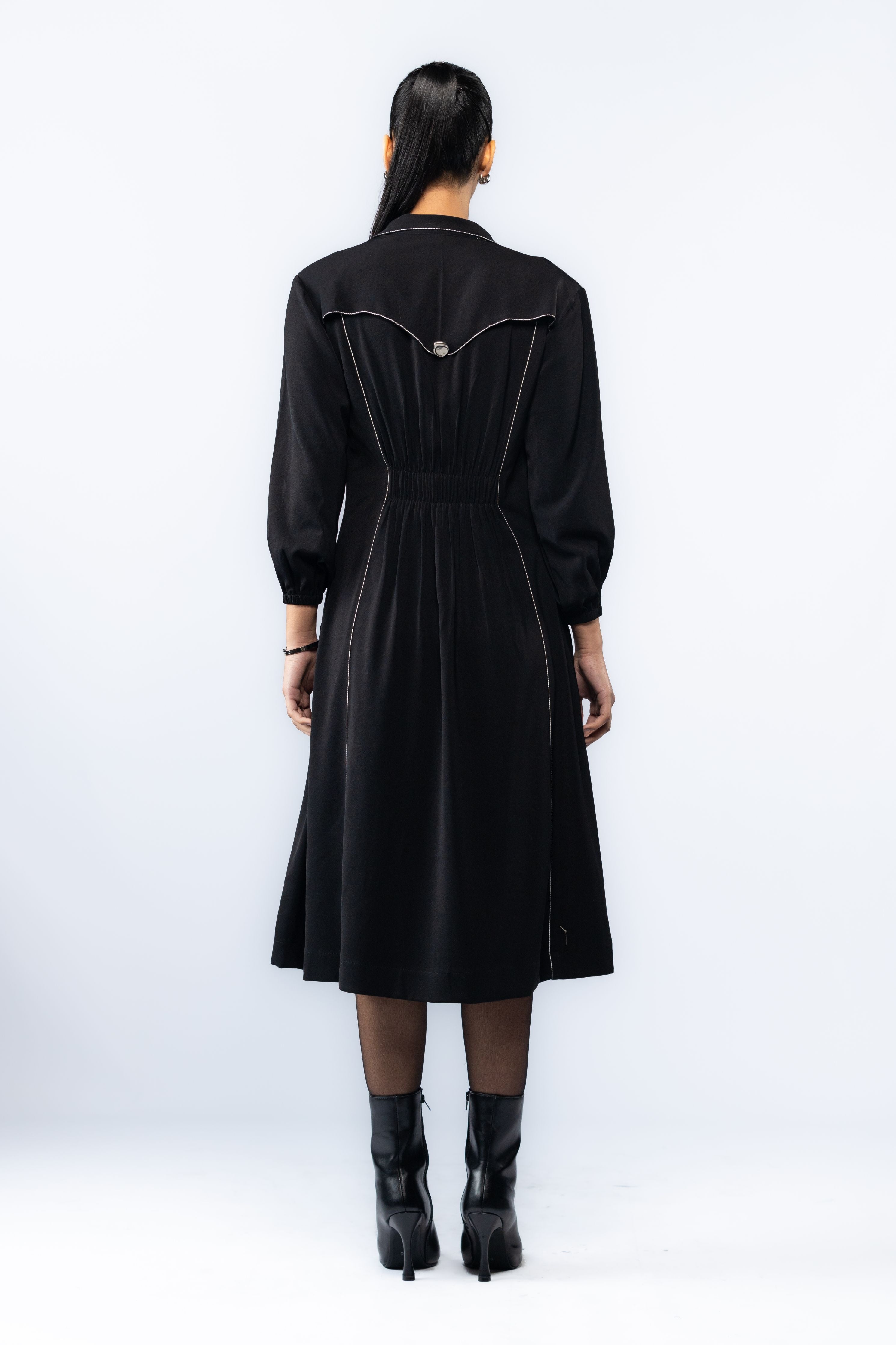 Hand Embroidered Trench Coat Dress
