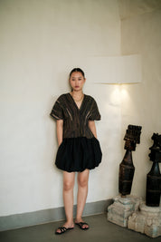 Chobe Balloon Skirt Short Black
