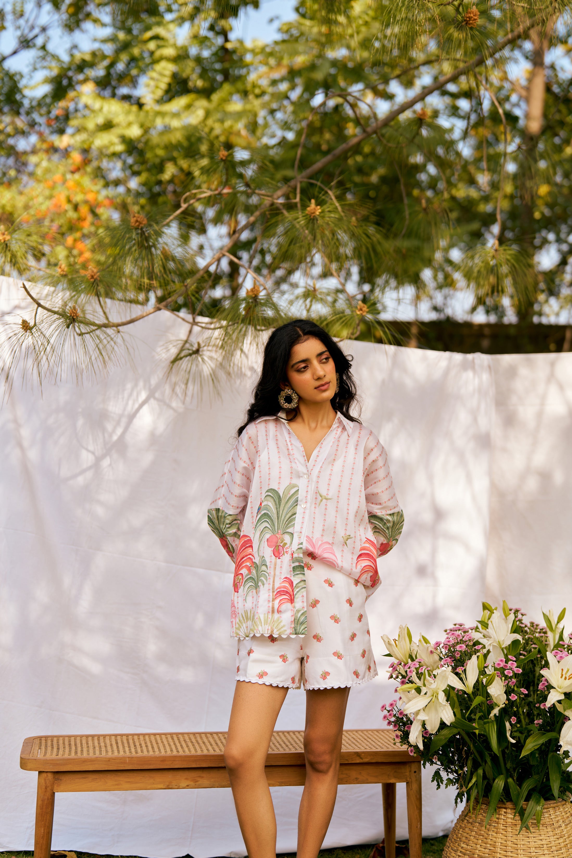Plume & Palms Oversized Shirt