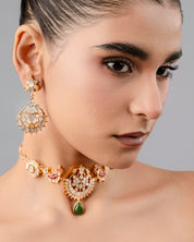 white stone MOP Flower Danglers for women