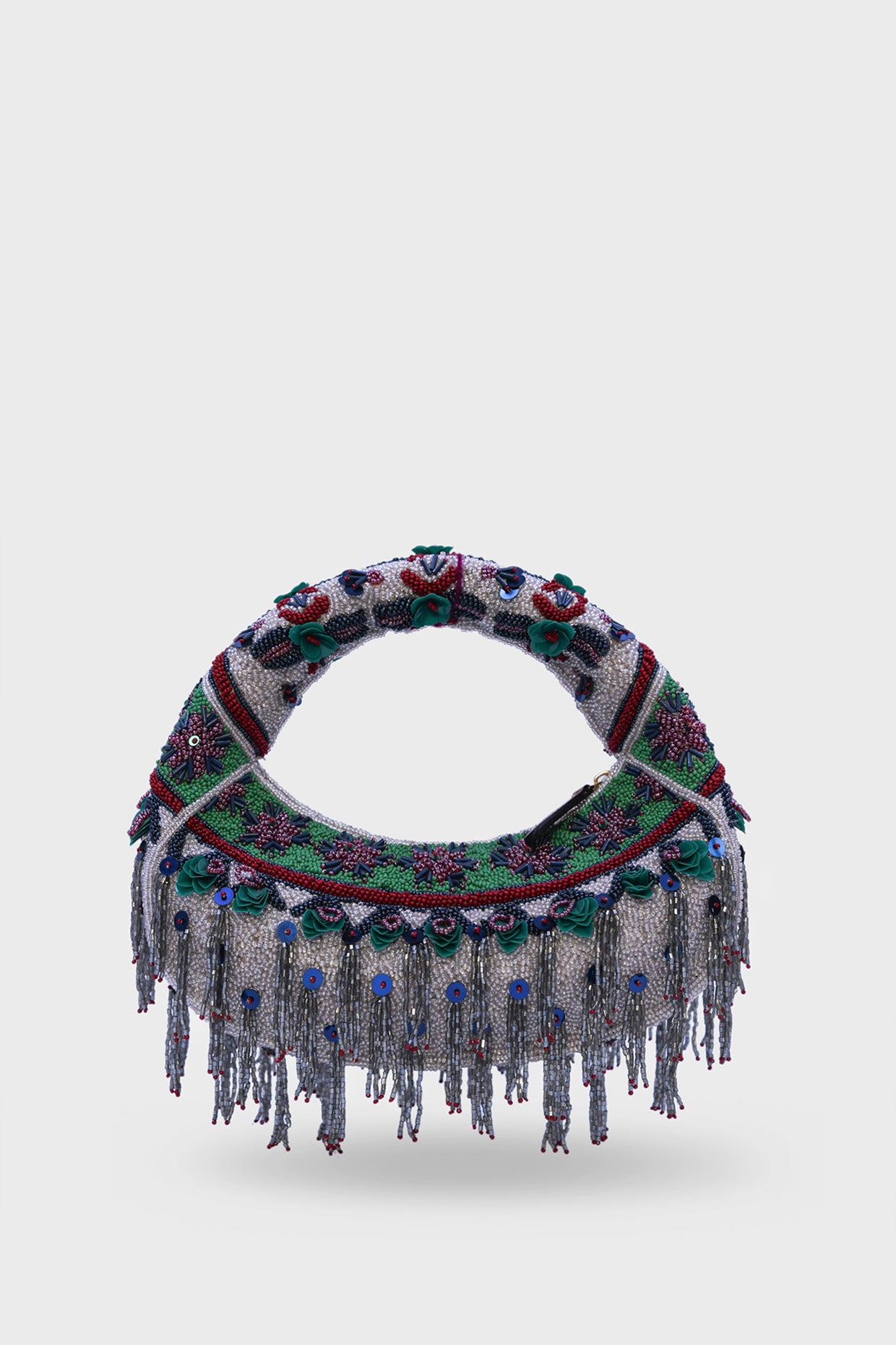 Midnight Cascade Beaded Bag