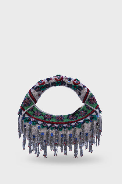 Midnight Cascade Beaded Bag