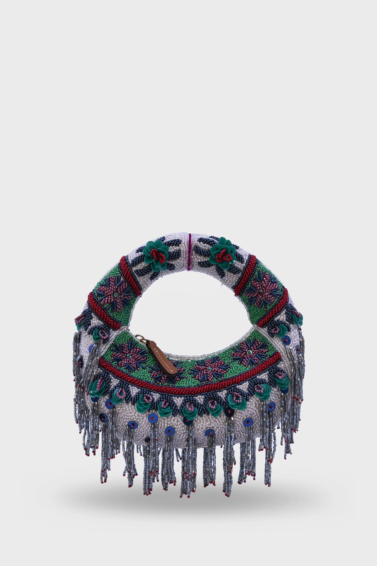 Midnight Cascade Mini Beaded Bag
