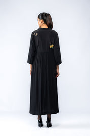 Dress Embellished With Flora Embroidery