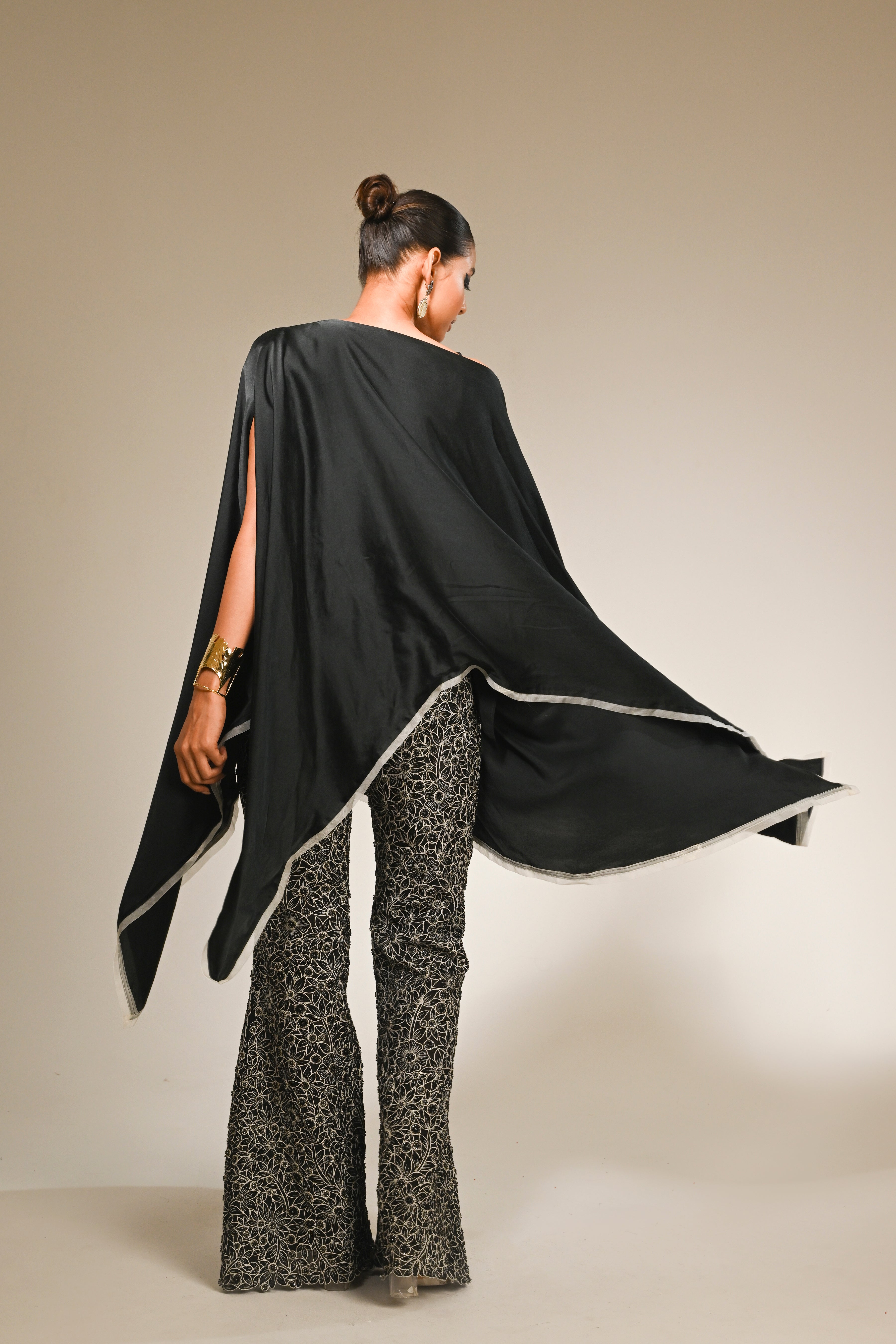 Black Kaftan & Pants Set
