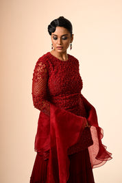 Red Kurta Set