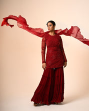 Red Kurta Set