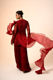 Red Kurta Set