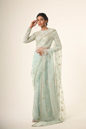 Powder Blue Saree