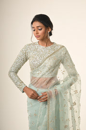 Powder Blue Saree