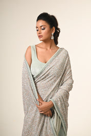 Powder Blue Saree