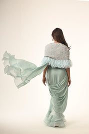 Powder Blue Saree