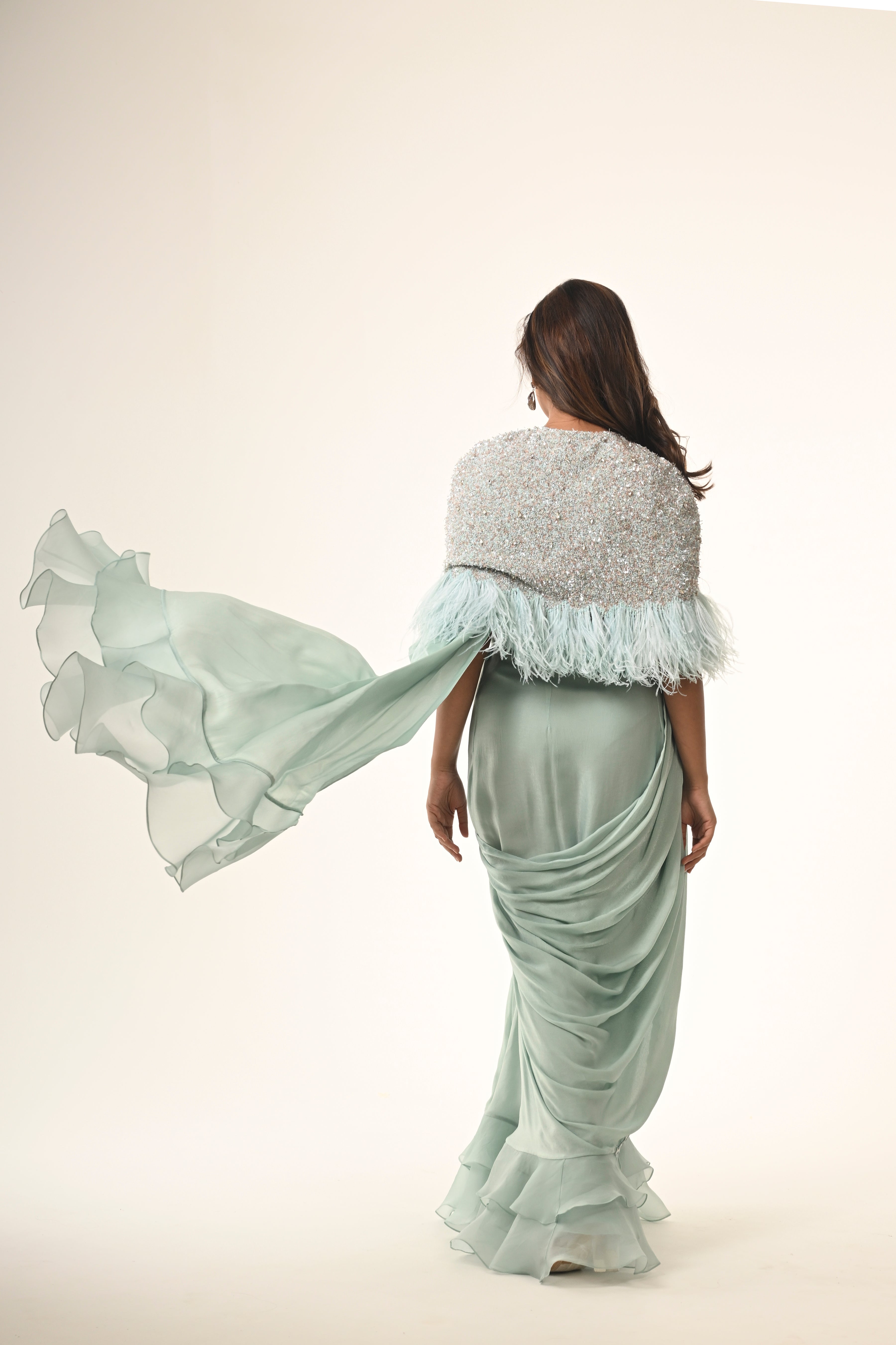 Powder Blue Saree