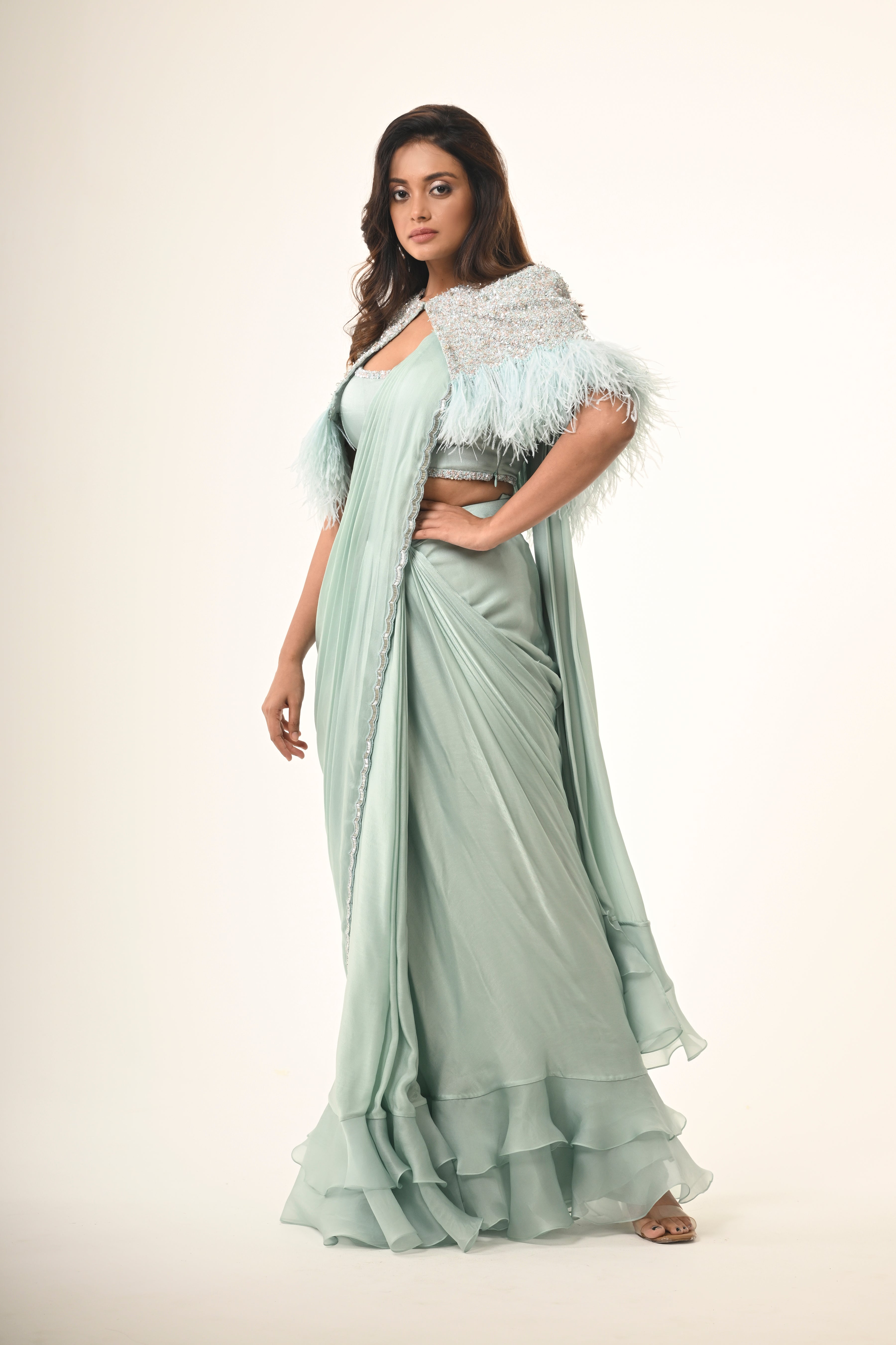 Powder Blue Saree