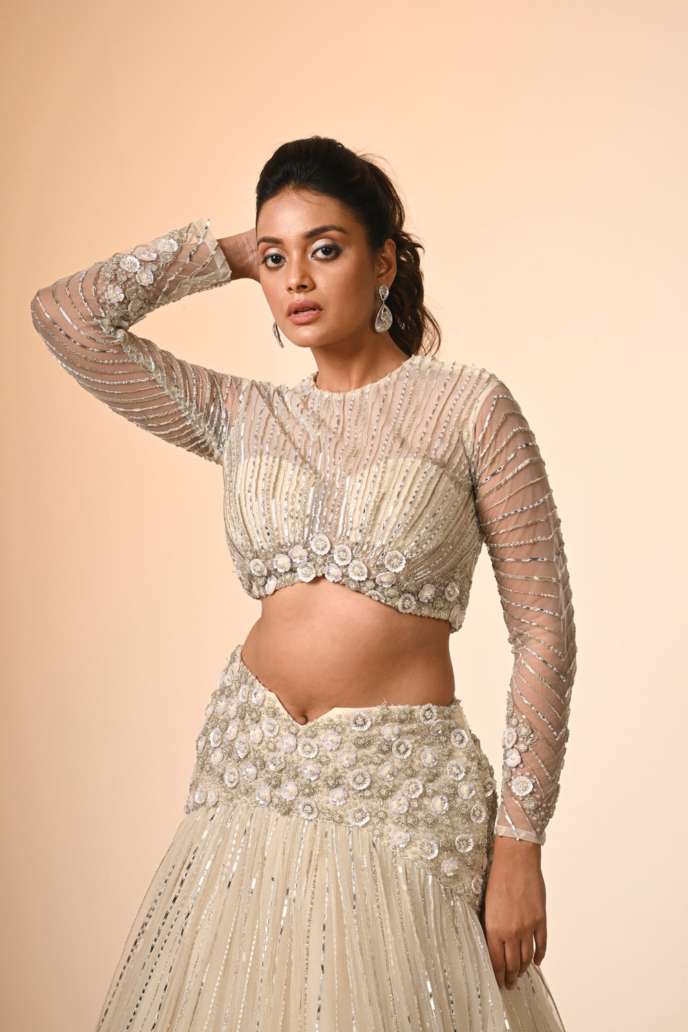 Ivory Lehenga Set