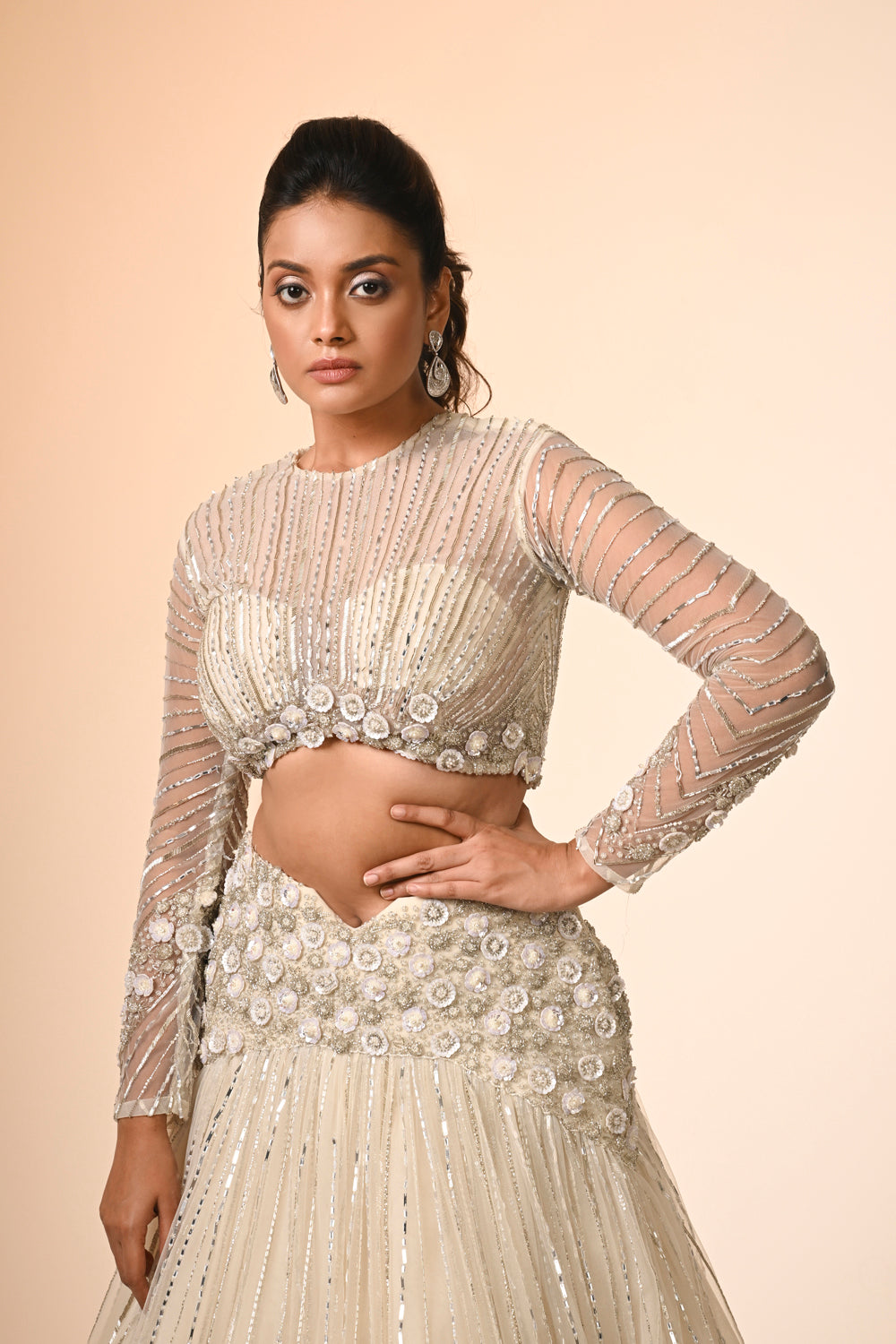 Ivory Lehenga Set
