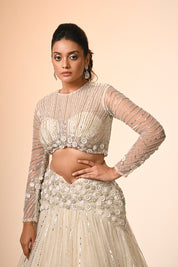 Ivory Lehenga Set