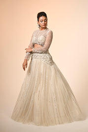 Ivory Lehenga Set