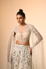 Ivory Lehenga Set
