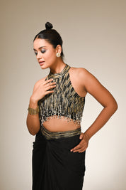 Black Blouse & Skirt Set