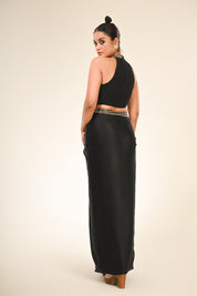 Black Blouse & Skirt Set
