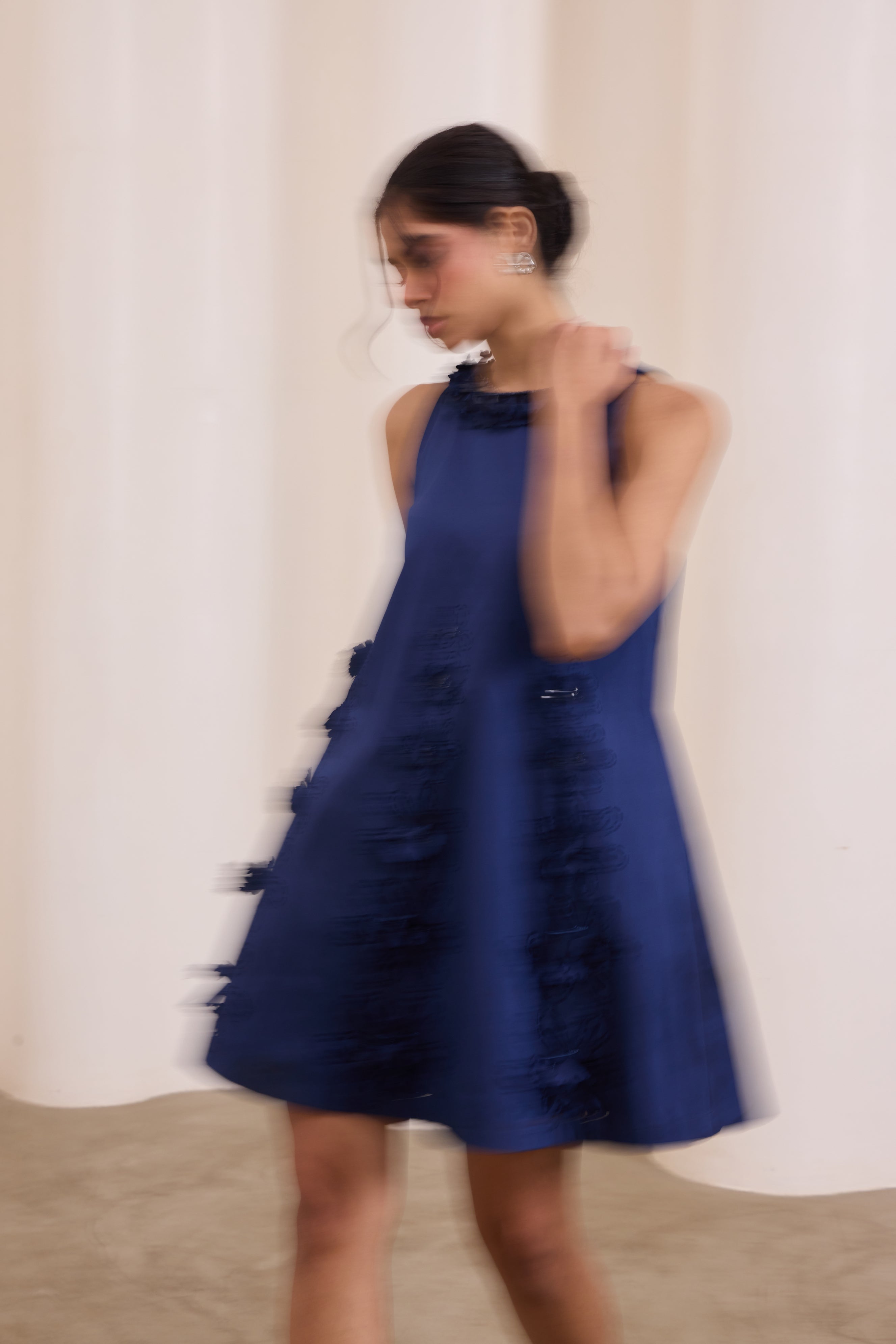 Midnight Art Cut Shift Dress