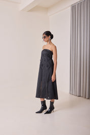 Noir Art Cut Tube Dress