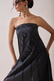 Noir Art Cut Tube Dress