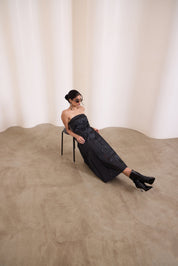 Noir Art Cut Tube Dress