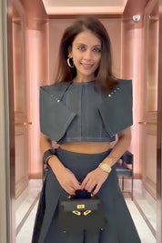 Sculpted Denim Top