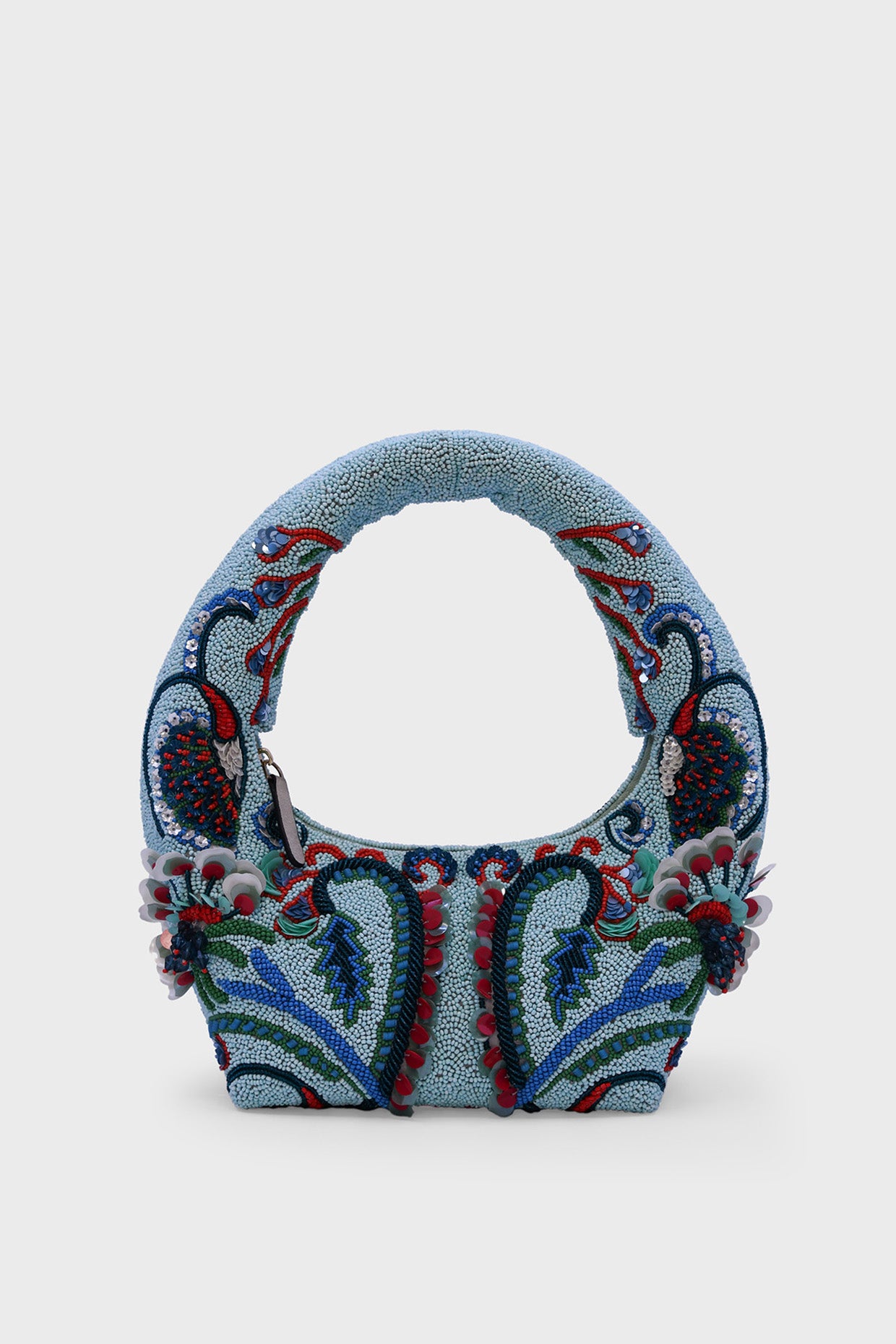 Ocean Crest Embellished Beaded Bag
