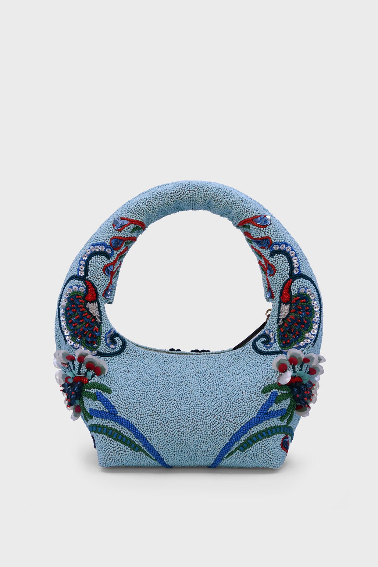 Ocean Crest Embellished Beaded Bag