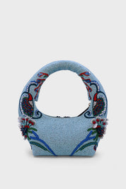 Ocean Crest Embellished Beaded Bag