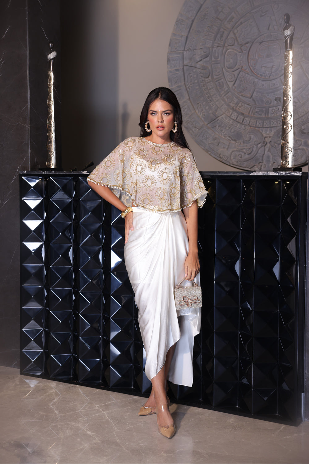 Sahar Cape & Skirt Set