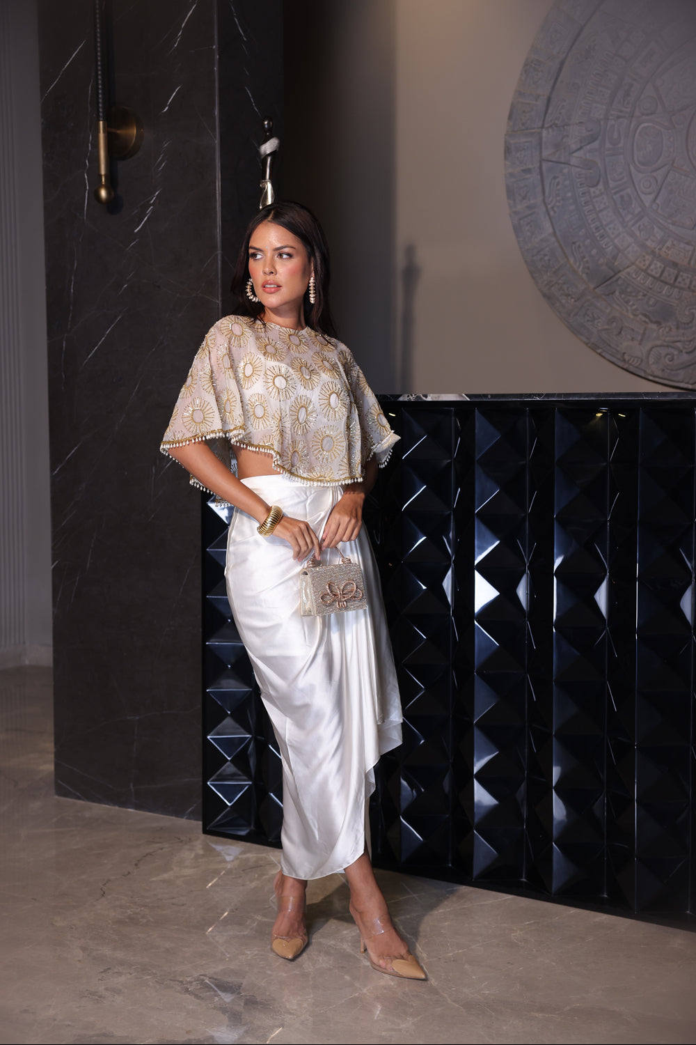 Sahar Cape & Skirt Set