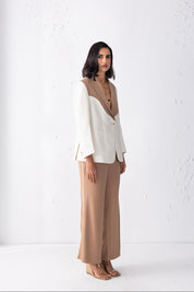 Khakhi Blazer & Pant Set