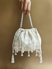 Pearl White Pouch Bag