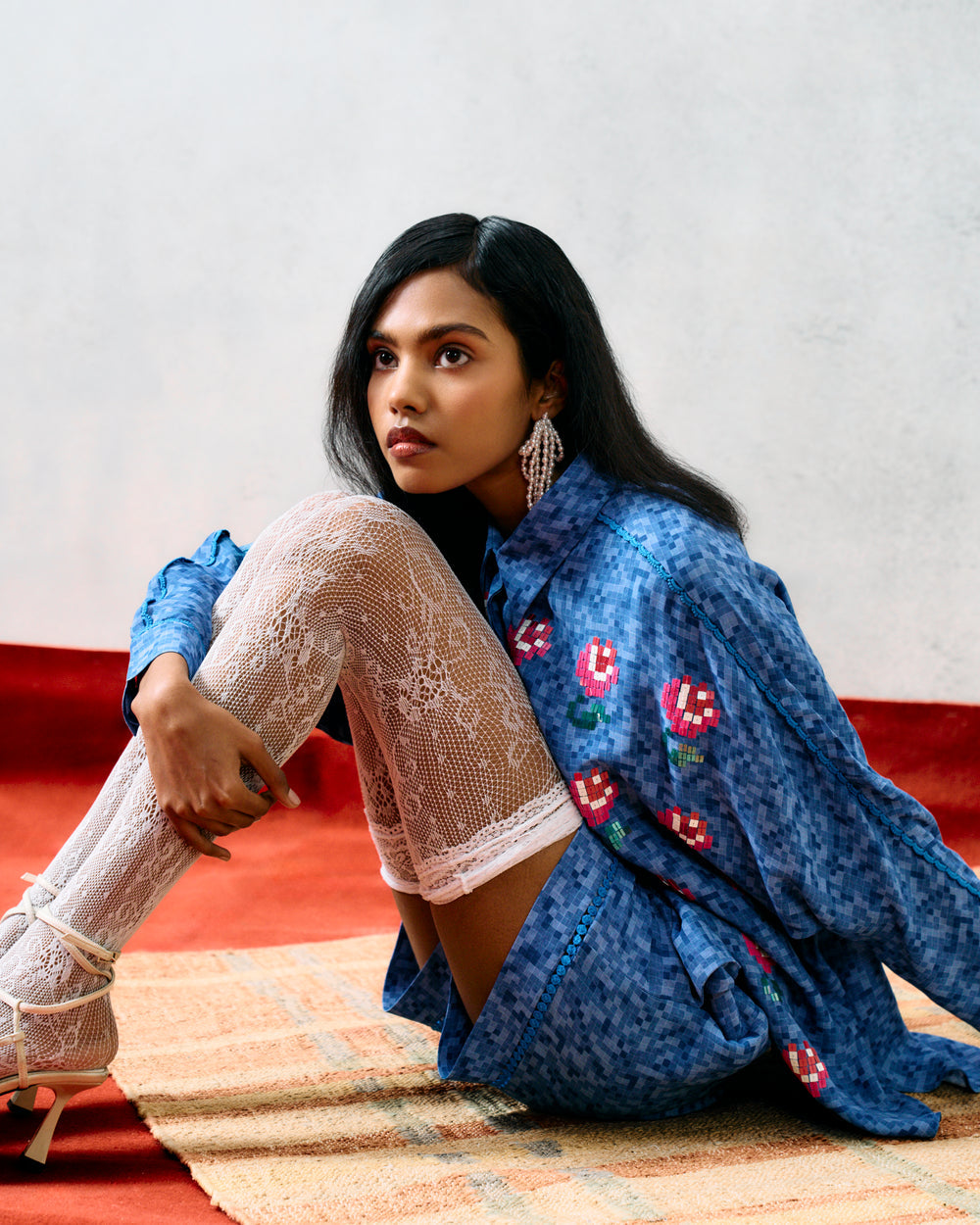 Elba Kimono Shirt Blue