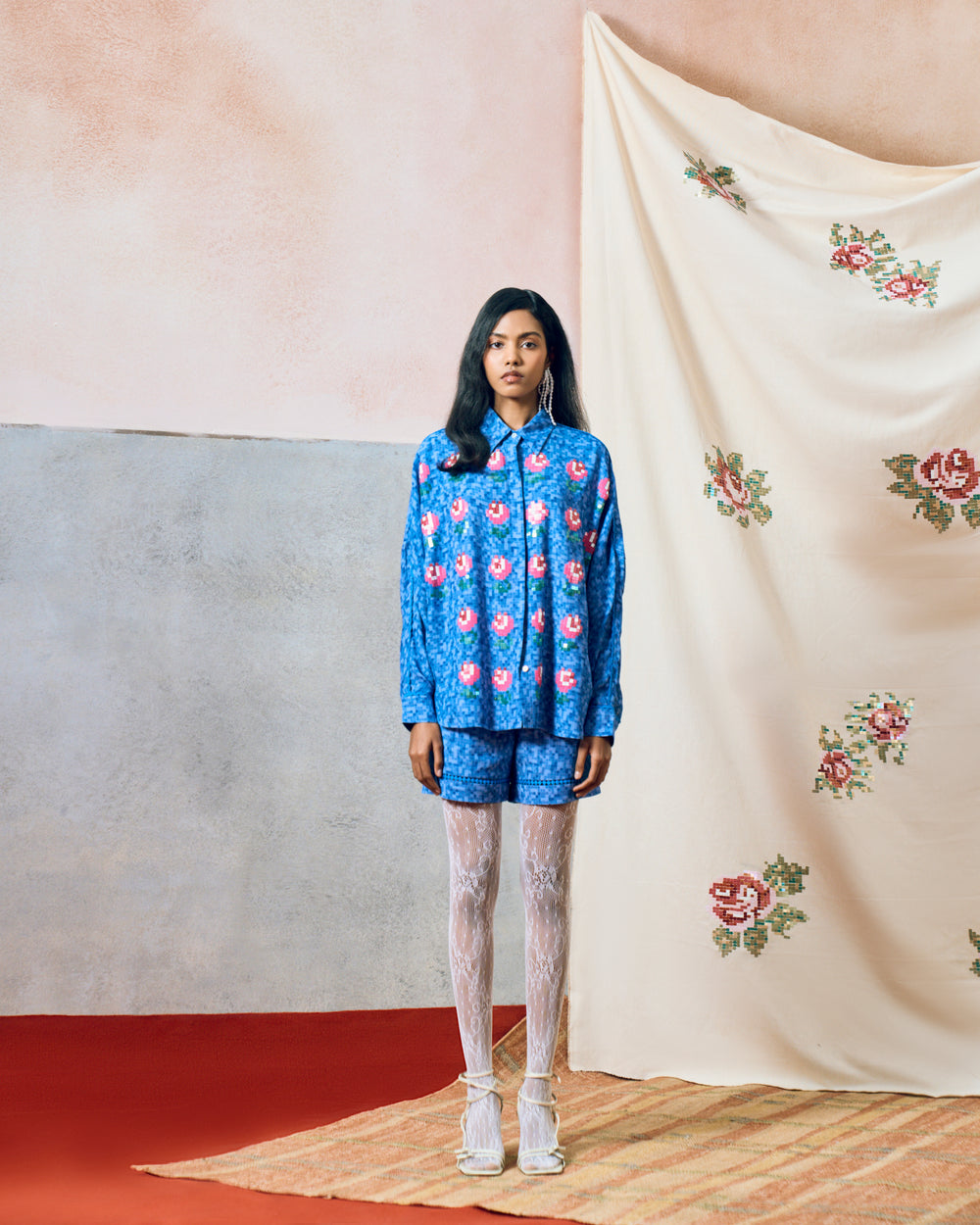 Elba Kimono Shirt Blue