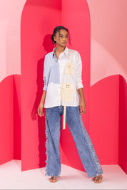 White Shirt With Oversized Pockets