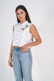 The Bee Cropped Shirt