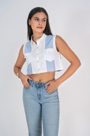 The Striped Cropped Shirt